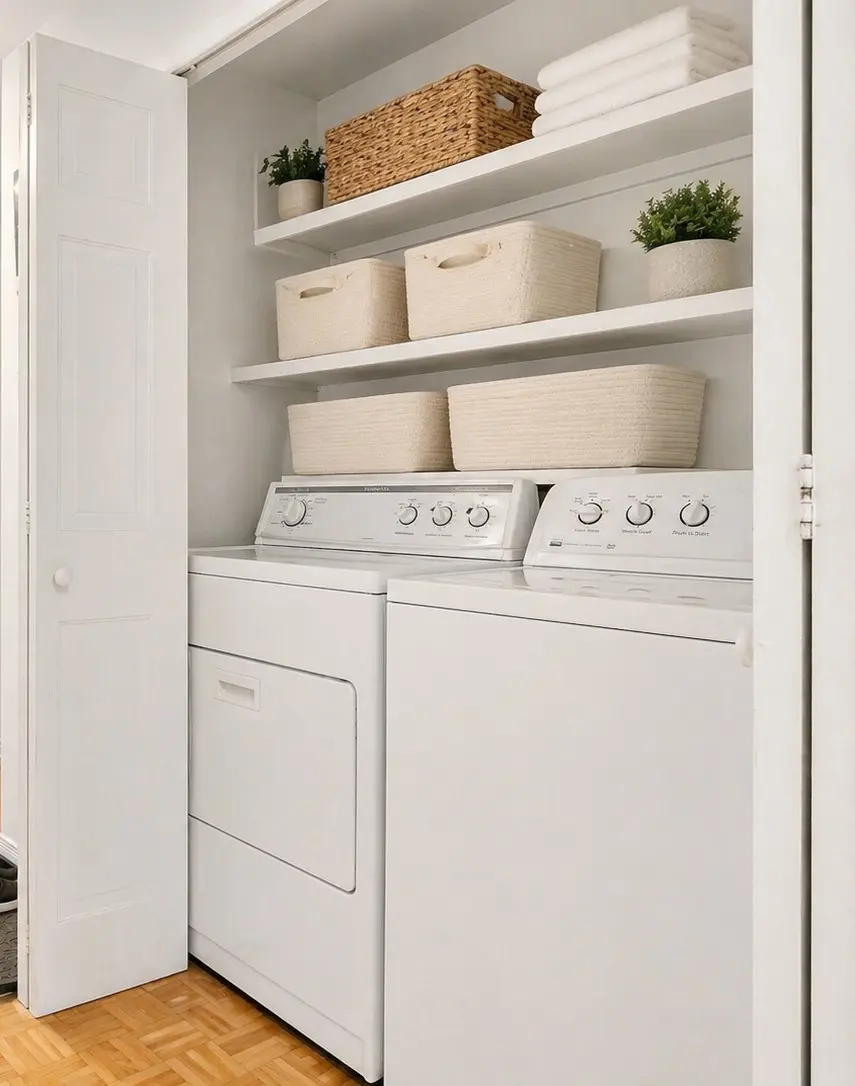 In-unit laundry at 1490 Saint-Jacques Montreal condo